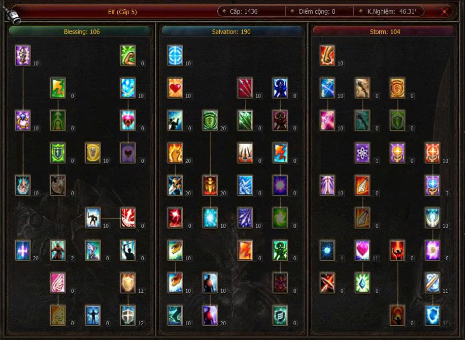 Bảng Master 3 — Tiên Nữ — Elf Buff